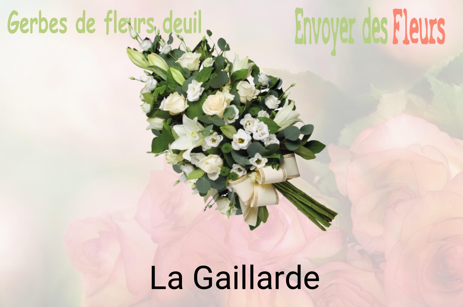Gerbe de fleurs de deuil livrée à La Gaillarde